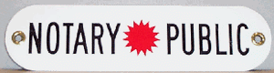 Attractive White Enameled Sign